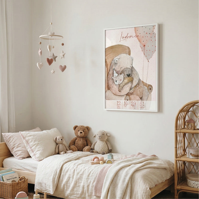 Quadretto Nascita –l’Abbraccio che Sapeva di Casa | PERSONALIZZABILE