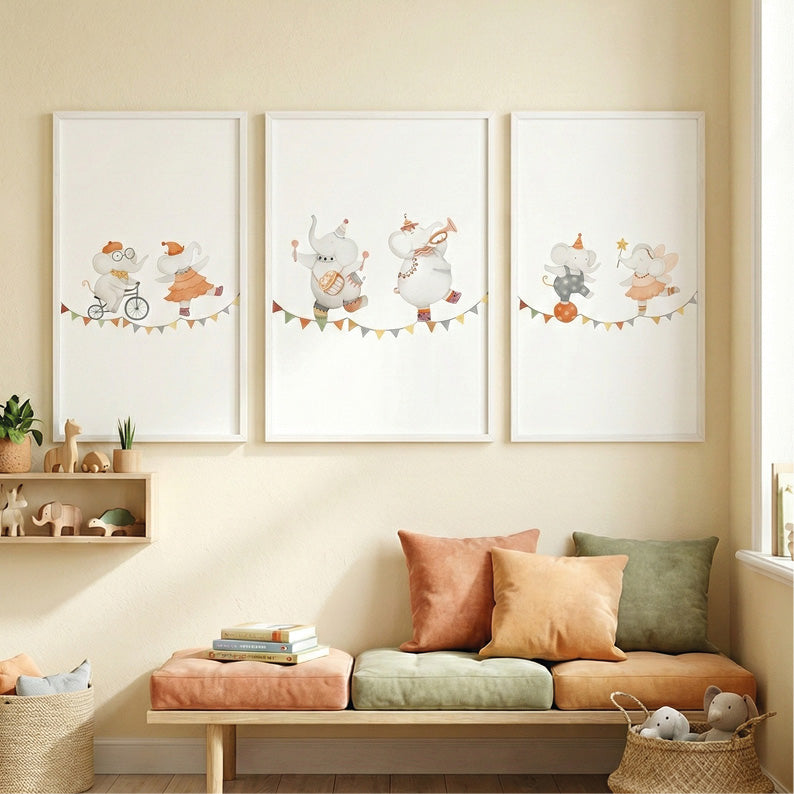 Gli Elefantini | stampa per la cameretta bambine | nursery room