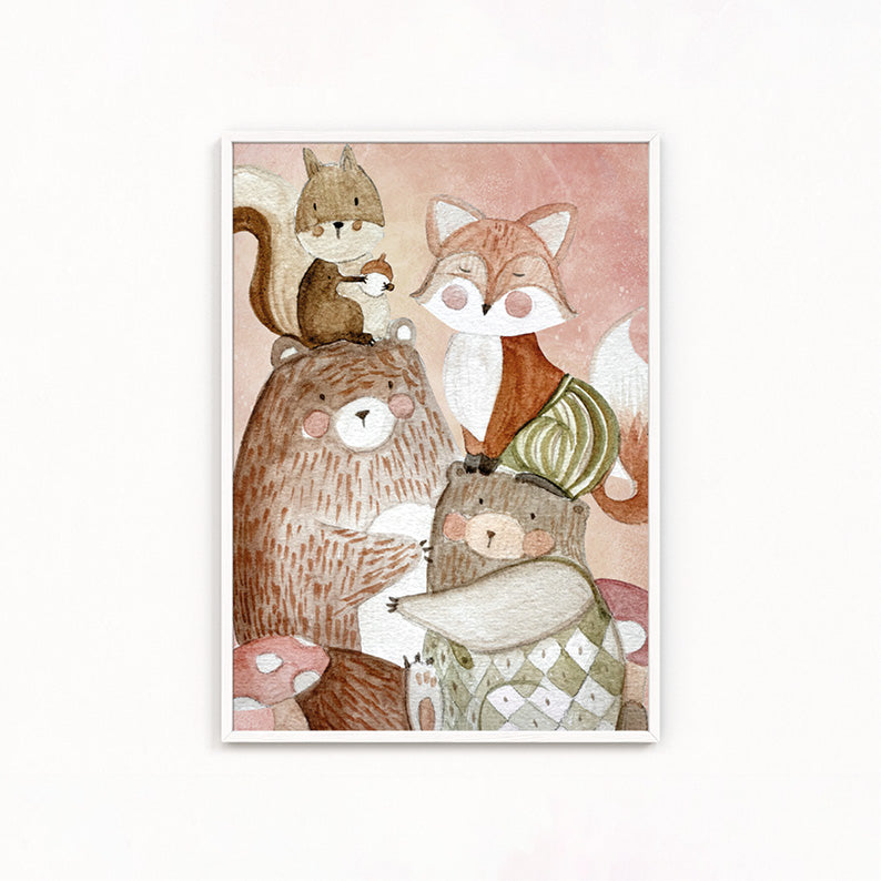 La Banda del Bosco| stampa per la cameretta bambine | nursery room