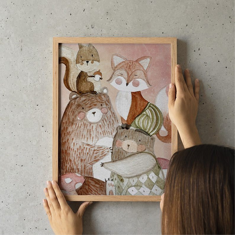 La Banda del Bosco| stampa per la cameretta bambine | nursery room