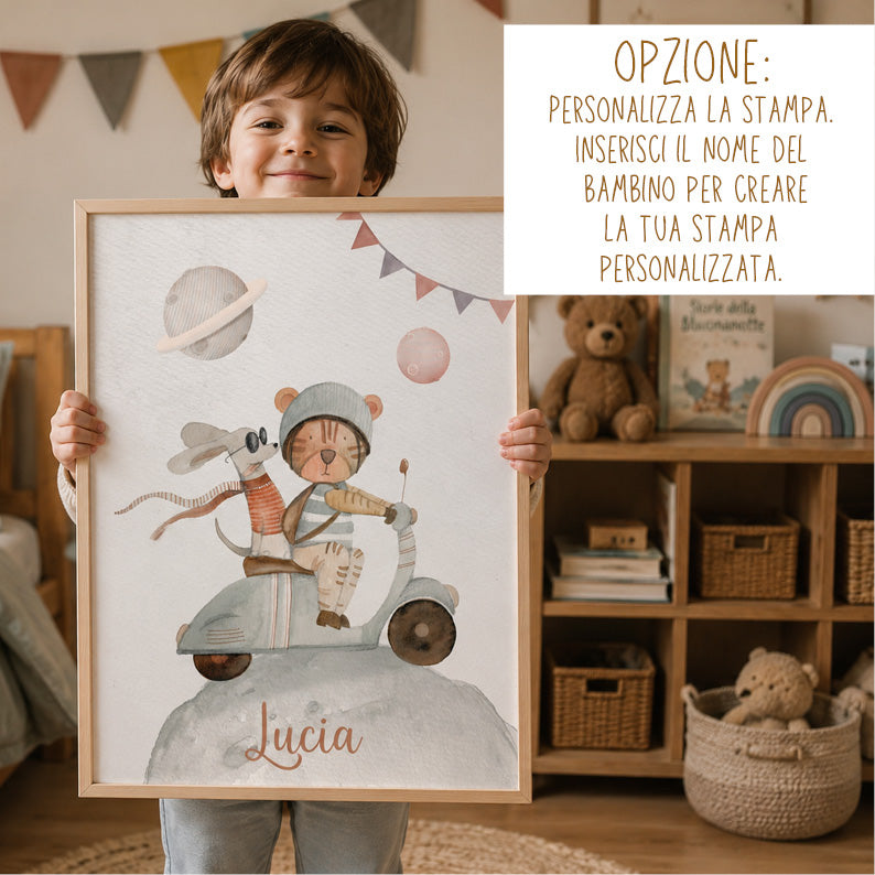 avventure nello spazio - set 4 quadretti